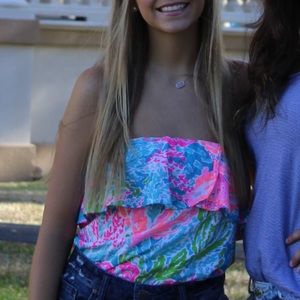 Lilly Pulitzer Coral Tube Top